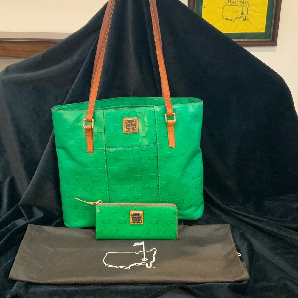 THE MASTERS Dooney & Bourke Emerald Green Tote and Wallet